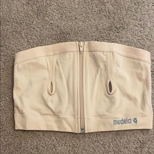 Nude Medela zip up pumping bra